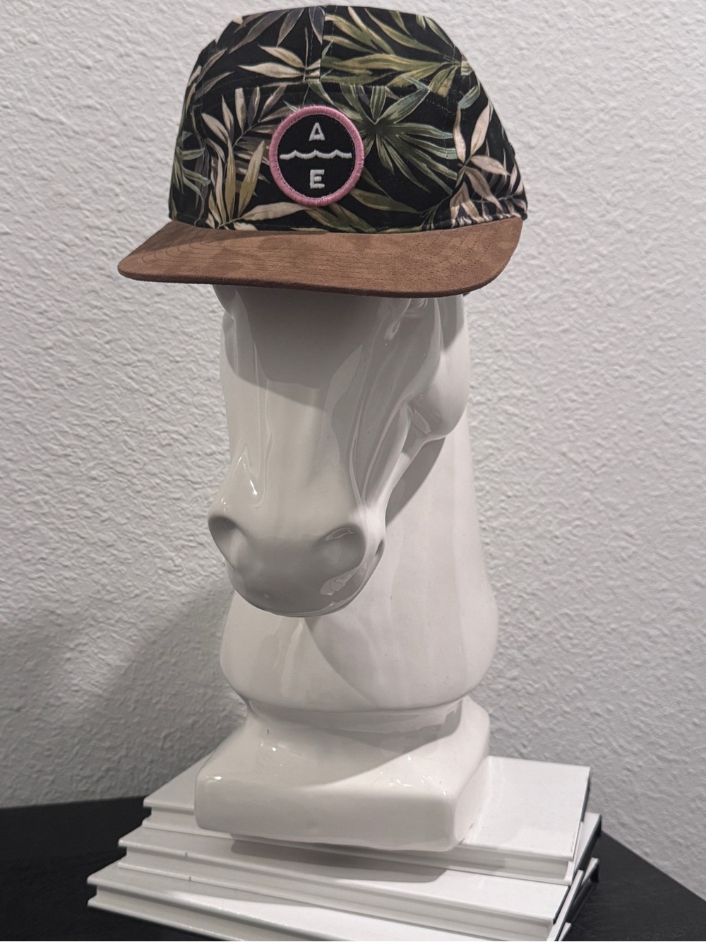 American Eagle Tropical Leaf 5-Panel Cap with Suede Brim